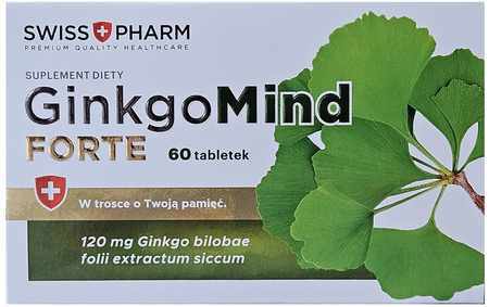 GINGKOMIND GINKGO BILOBA PAMIĘĆ KONCENTRACJA 60 tb