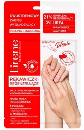 LIRENE RĘKAWICZKI REGENERUJĄCE PEELING DŁONI RĄK