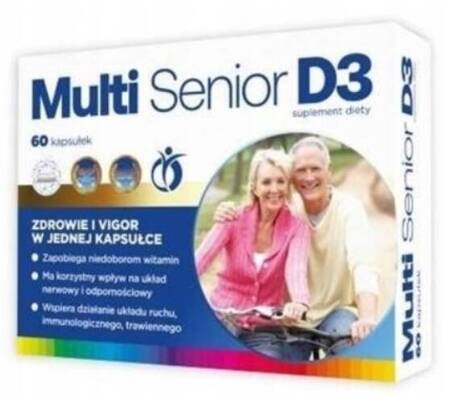 MULTIMAX SENIOR D3 WITAMINY DLA SENIORÓW 60 KAPS.