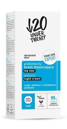 Under Twenty Prebiotyczny krem złuszczający na noc