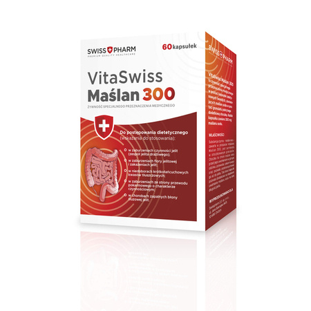 VITASWISS MAŚLAN SODU 300 mg IBS 60 kapsułek