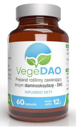 VegeDAO  Liofilizat enzym diaminooksydaza DAO 60 k