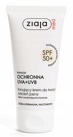 Ziaja Med Tonujący Krem SPF50+ odcień jasny 50ml